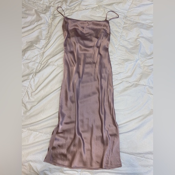 Express XS mauve midi slip dress - Picture 2 of 5
